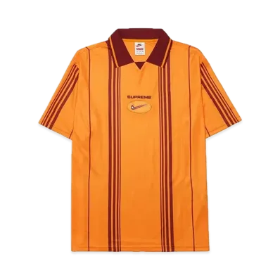Supreme x Nike Jewel Stripe Soccer Jersey "Orange"