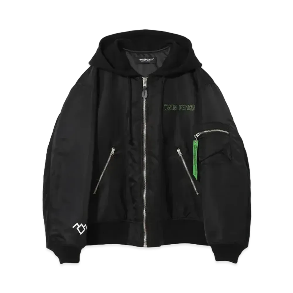 UNDERCOVER Twin Peaks Nylon MA-1 Jacket "Black"