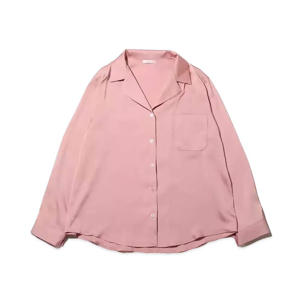 atmos pink Pastel Satin Shirt "Pink"