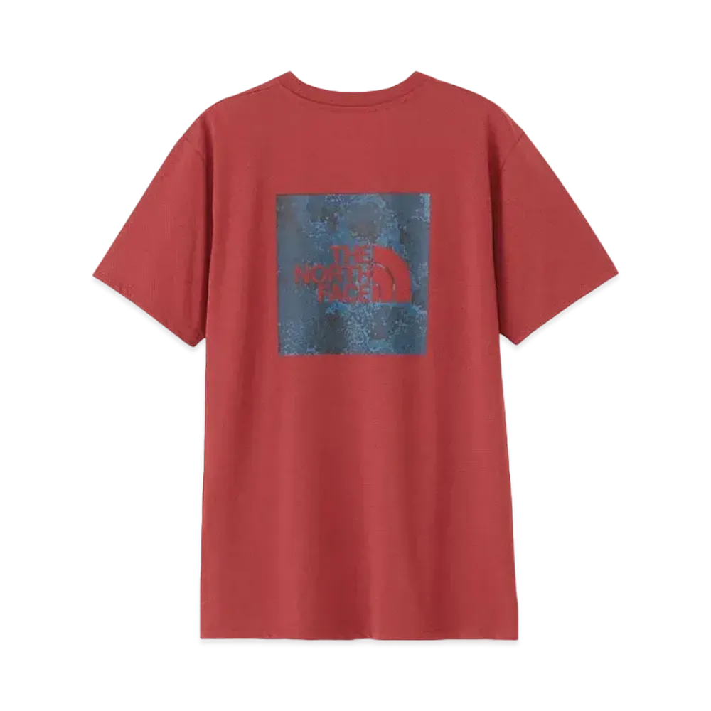 The North Face Short Sleeve Run Mesh Square Logo Tee "Iron Red"