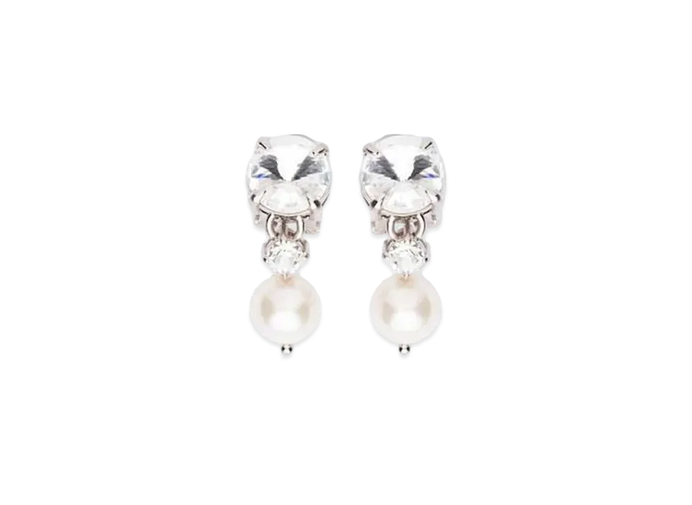 MIU MIU Earrings "Cream White/Crystal"