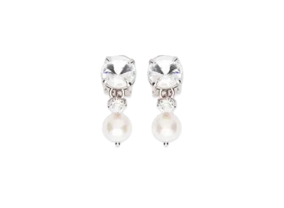 MIU MIU Earrings "Cream White/Crystal"