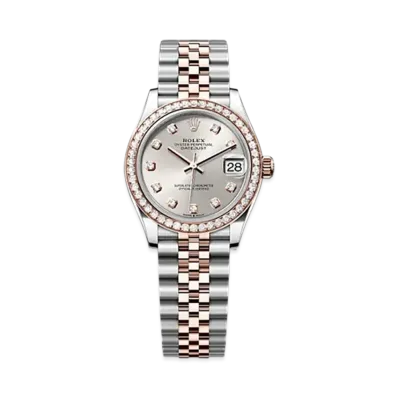 ROLEX Datejust 31mm Oystersteel & Everose Gold Diamond 278381RBR "Silver"