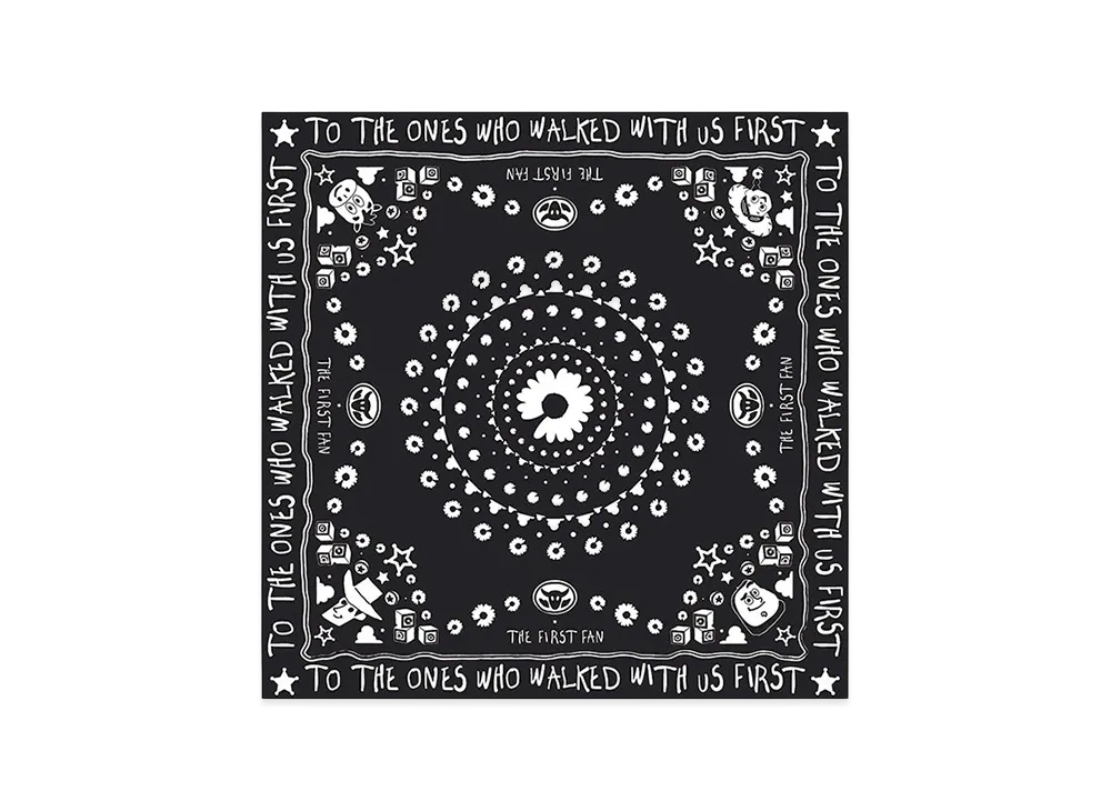 PEACEMINUSONE x Toy Story THE FIRST FAN Scarf 02 Silk "Black" / G-DRAGON