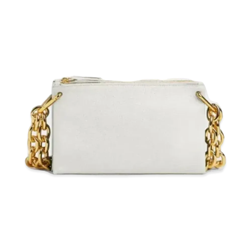 Bottega Veneta Trio Pouch Chain "White"