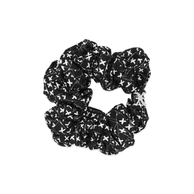 GOD SELECTION XXX Women's XXX Monogram Logo Scrunchie GXL-S26-GD-04 "Black"