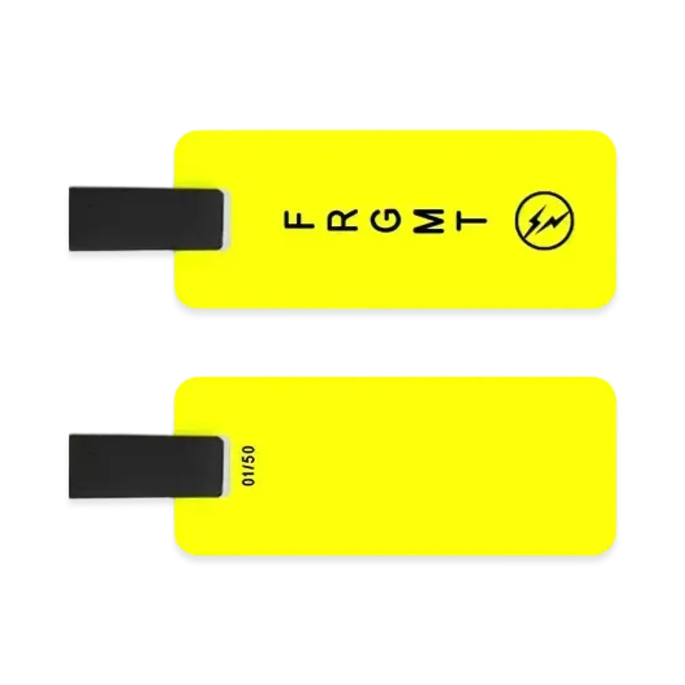 FRAGMENT CUSTOM BACK FRGMT Luggage Tag "Neon Yellow"