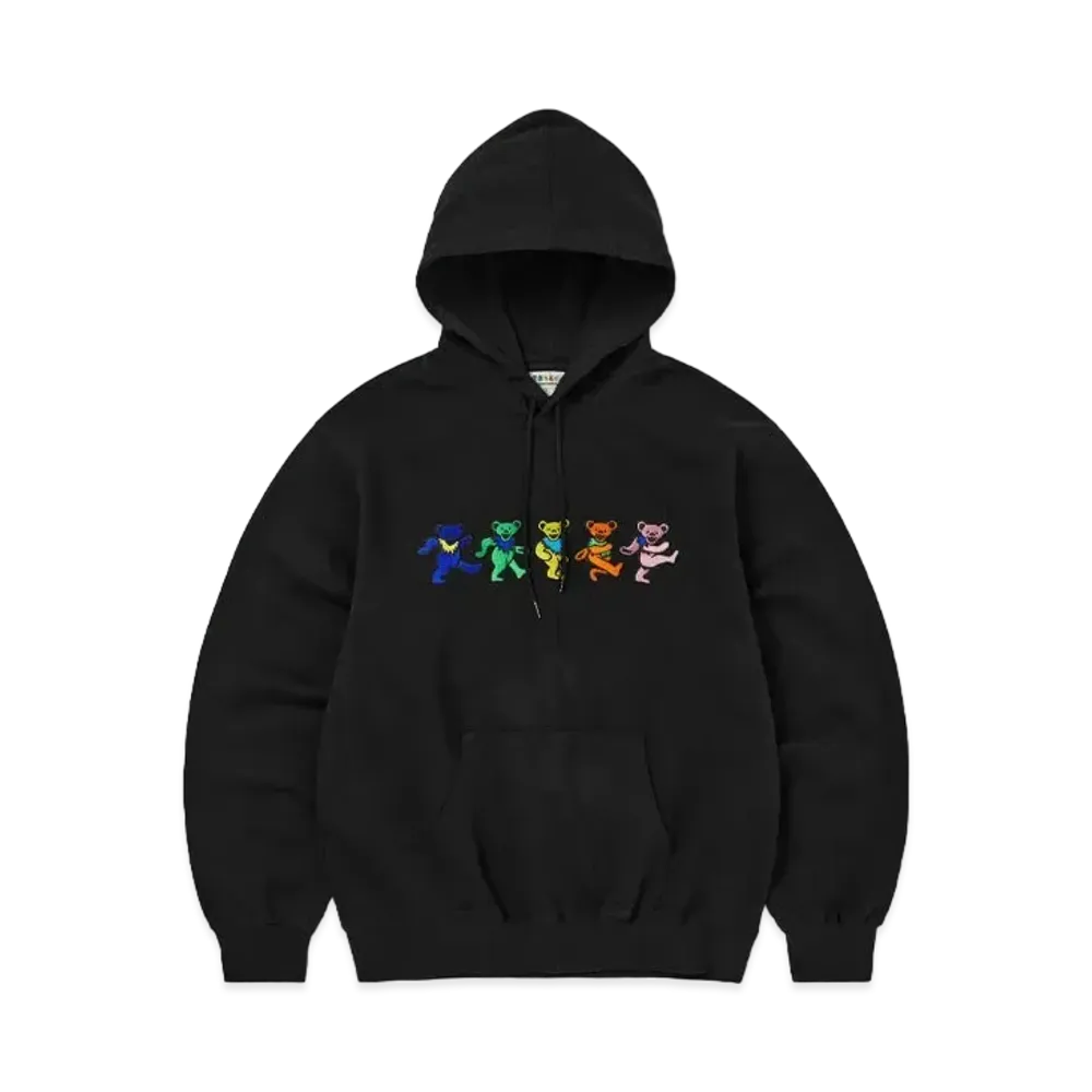 thisisneverthat x Grateful Dead Dancing Bears Hoodie "Black"