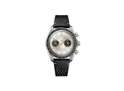 OMEGA Speedmaster Chronoscope Paris 2024 Leather Strap "Stainless Steel"