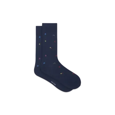 Paul Smith Flower / Rabbit Socks "Navy"