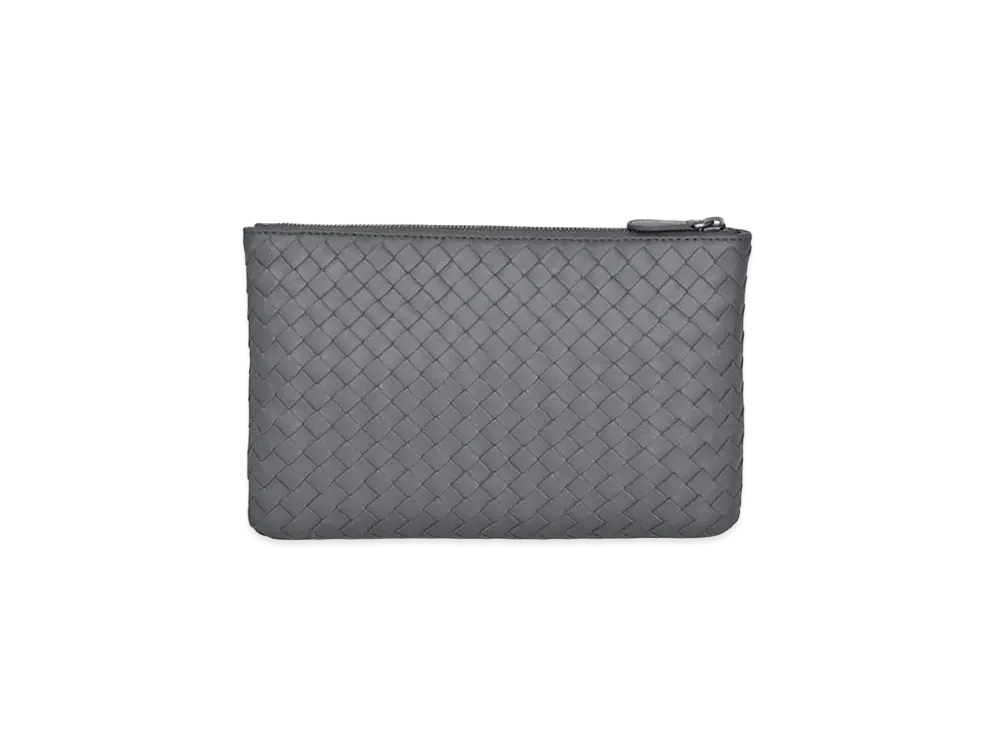 Bottega Veneta Lambskin Clutch Bag "Grey"