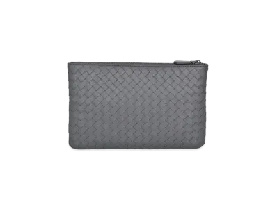 Bottega Veneta Lambskin Clutch Bag "Grey"