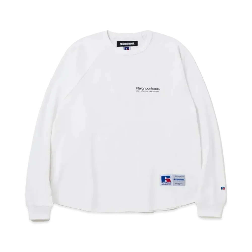 NEIGHBORHOOD x Russell Athletic . Crewneck LS "White"