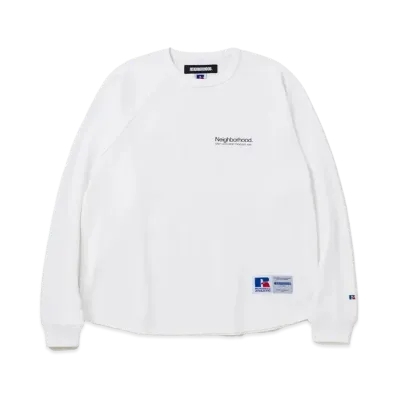 NEIGHBORHOOD x Russell Athletic . Crewneck LS "White"
