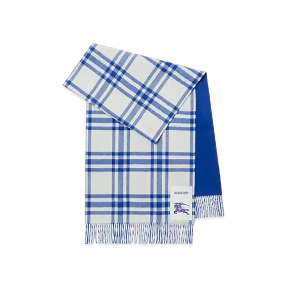 Burberry Reversible Check Cashmere Scarf "Night"