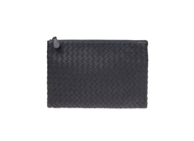 Bottega Veneta Lambskin Clutch Bag "Blue"