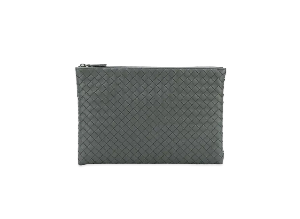 Bottega Veneta Intrecciato Clutch Bag "Grey"
