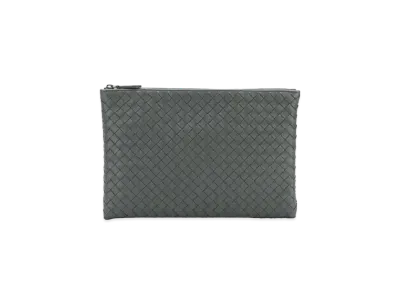 Bottega Veneta Intrecciato Clutch Bag "Grey"