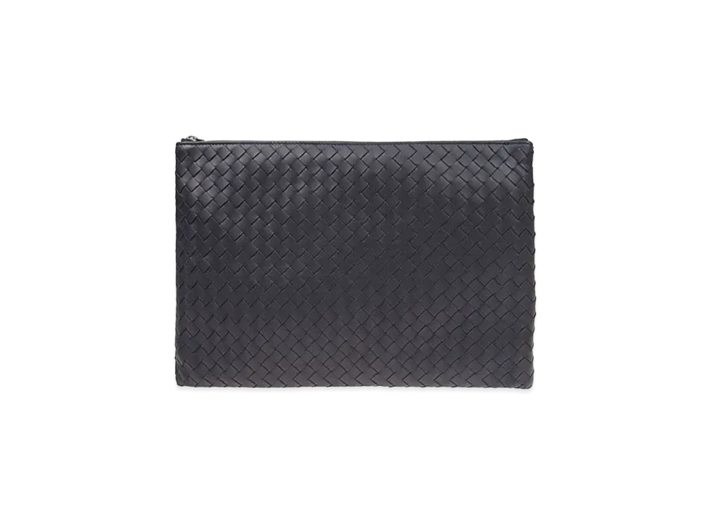 Bottega Veneta Lambskin Clutch Bag "Blue"