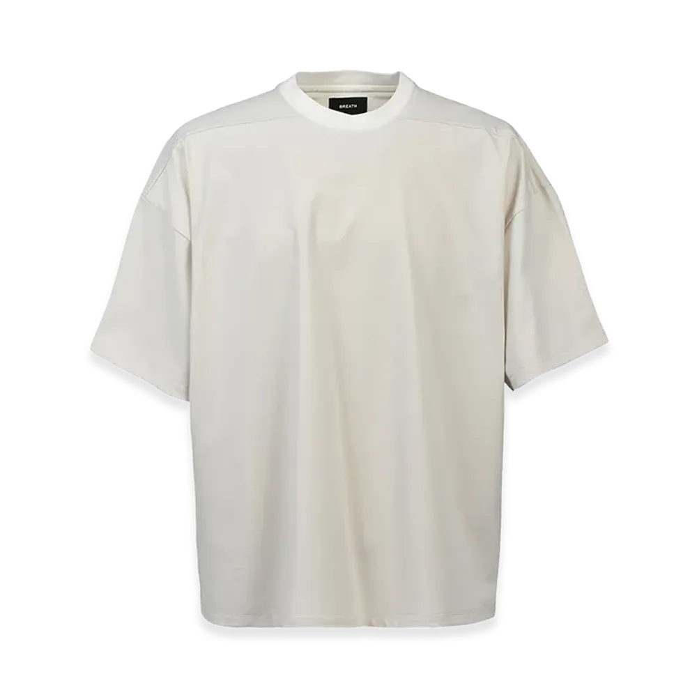 BREATH New Rich Silky Wide Tee "White"