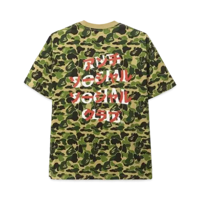 A BATHING APE Anti Social Social Club ABC Camo Tee "Green"