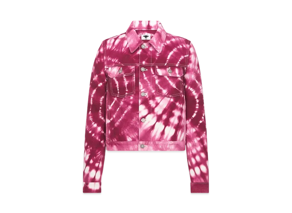 Dior Miss Dior Jacket Cotton Denim with Tie & Dior Motif "Purple"