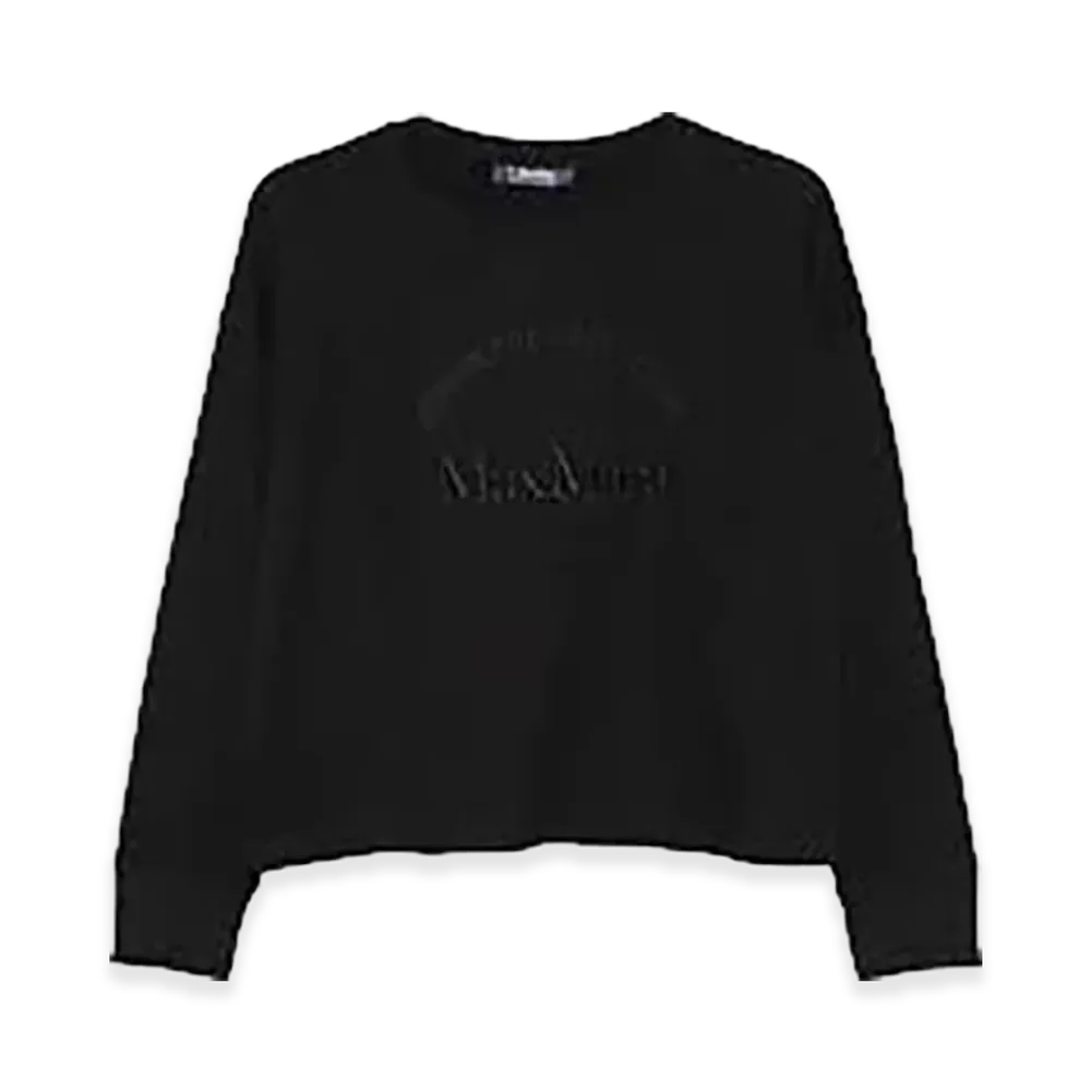 S Max Mara Women's Rugiada Long Sleeve T-Shirt "Black"