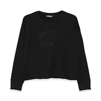 S Max Mara Women's Rugiada Long Sleeve T-Shirt "Black"