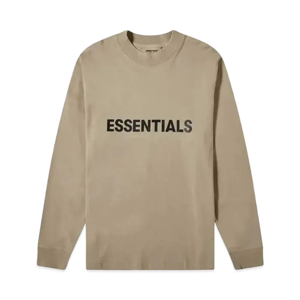 FEAR OF GOD ESSENTIALS HOLIDAY LONG SLEEVE TEE "Amba/Olive"