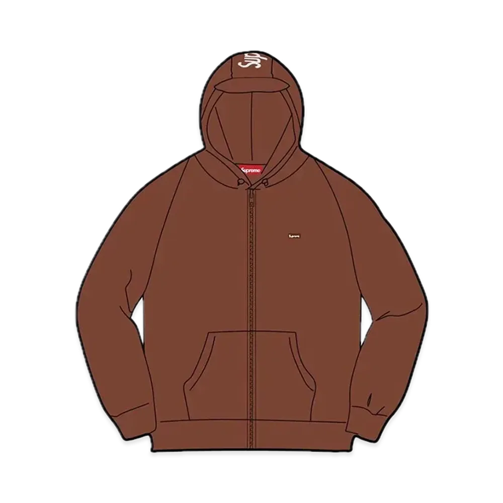 Supreme Brim Zip Up Hooded Sweatshirt "Dark Brown"
