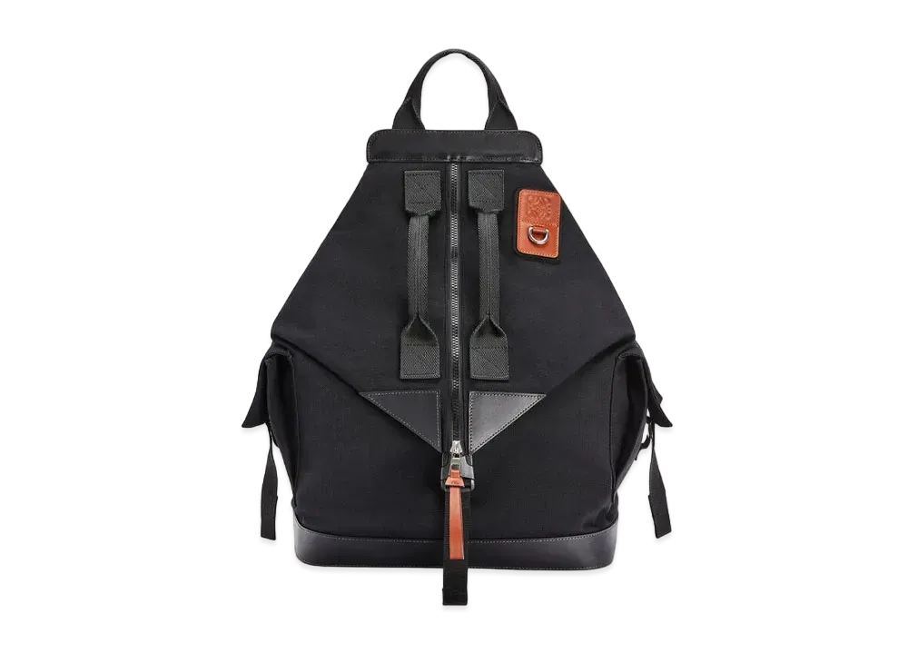 LOEWE Convertible Backpack In Canvas "Black"