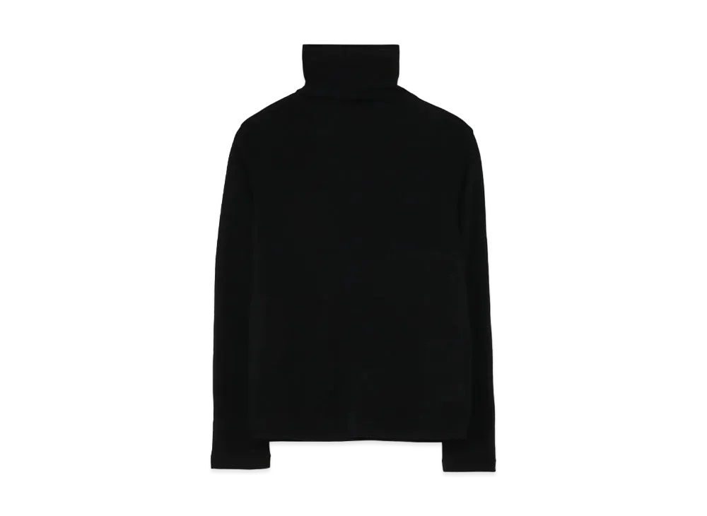 Yohji Yamamoto Y's PLAITING PATCHWORK HIGH NECK T "Black"