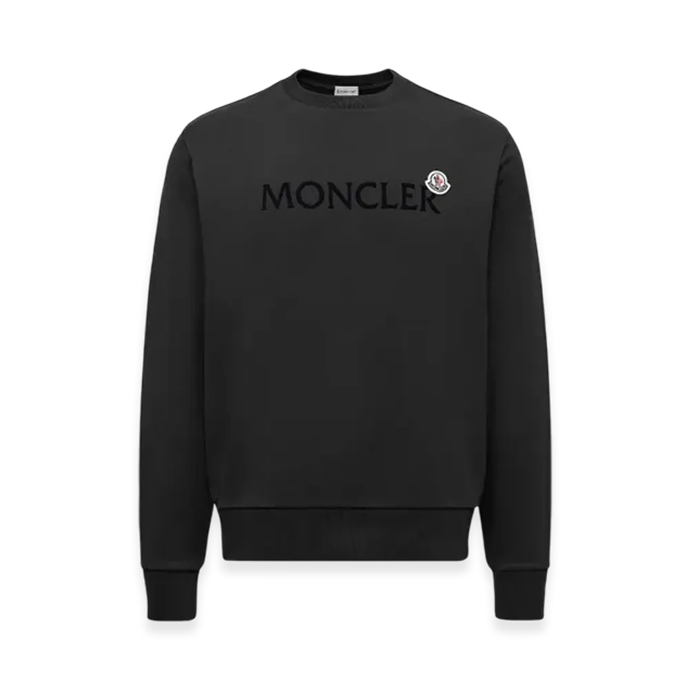 MONCLER Logo Cotton Sweatshirt "Black"