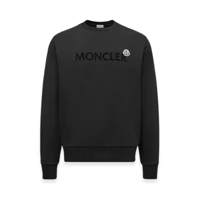 MONCLER Logo Cotton Sweatshirt "Black"