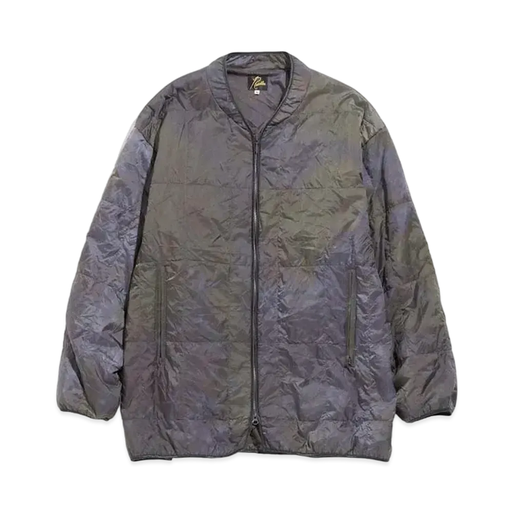 Needles PIPING QUILT JACKET - NYLON RIPSTOP / UNEVEN DYE "Egg Plant"