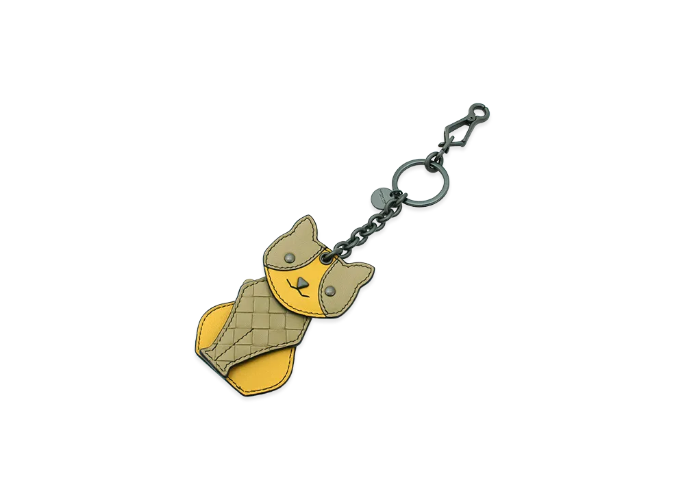 Bottega Veneta Animal Key Ring "Yellow/Khaki"