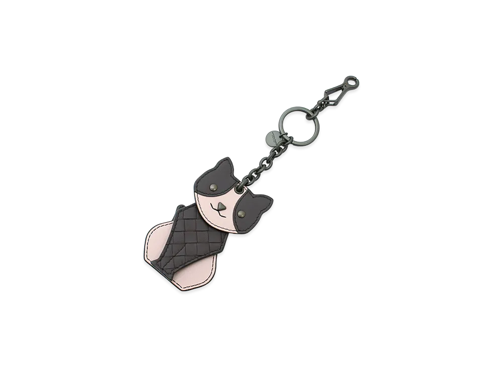 Bottega Veneta Animal Key Ring "Peach/Plum"