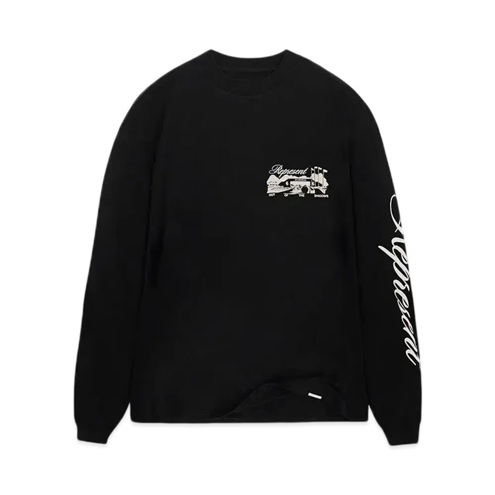 REPRESENT Raceway Long Sleeve T-Shirt "Jet Black"