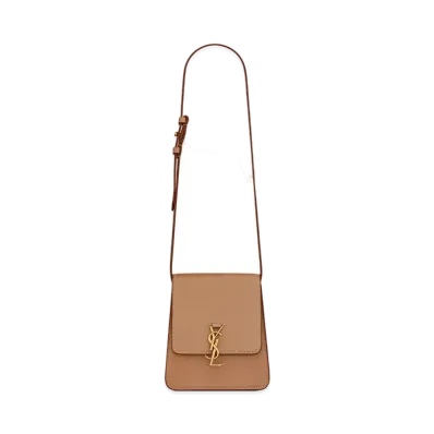 Saint Laurent Kaia North/South Satchel In Vegetable-Tanned Leather "Brown Gold"