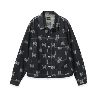 NEEDLES Darts Jean 10oz Denim Papillon Jacquard Jacket "Indigo"