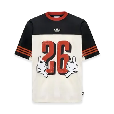 adidas x Disney Mickey Mouse Jersey Sports Short Sleeve T-Shirt "Black"