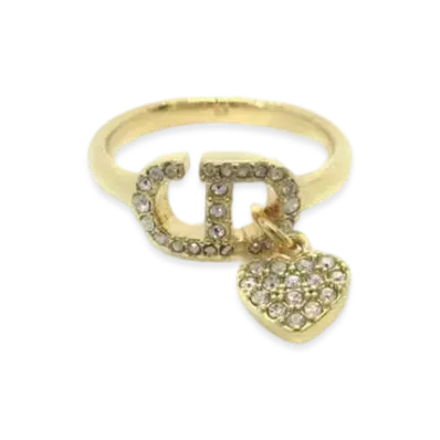 Dior CD Logo Heart Ring "Gold"