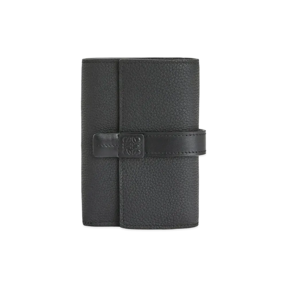 LOEWE Small Vertical Wallet In Soft Grained Calfskin "Black"