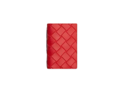 Bottega Veneta Flap Card Holder "Tomato"