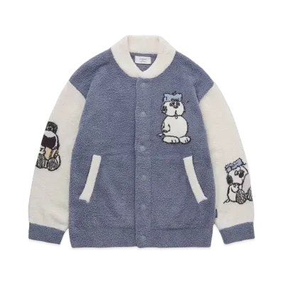 GELATO PIQUE x PEANUTS Homme Olaf Baby Moko Jacquard Pique Jacket "Blue"
