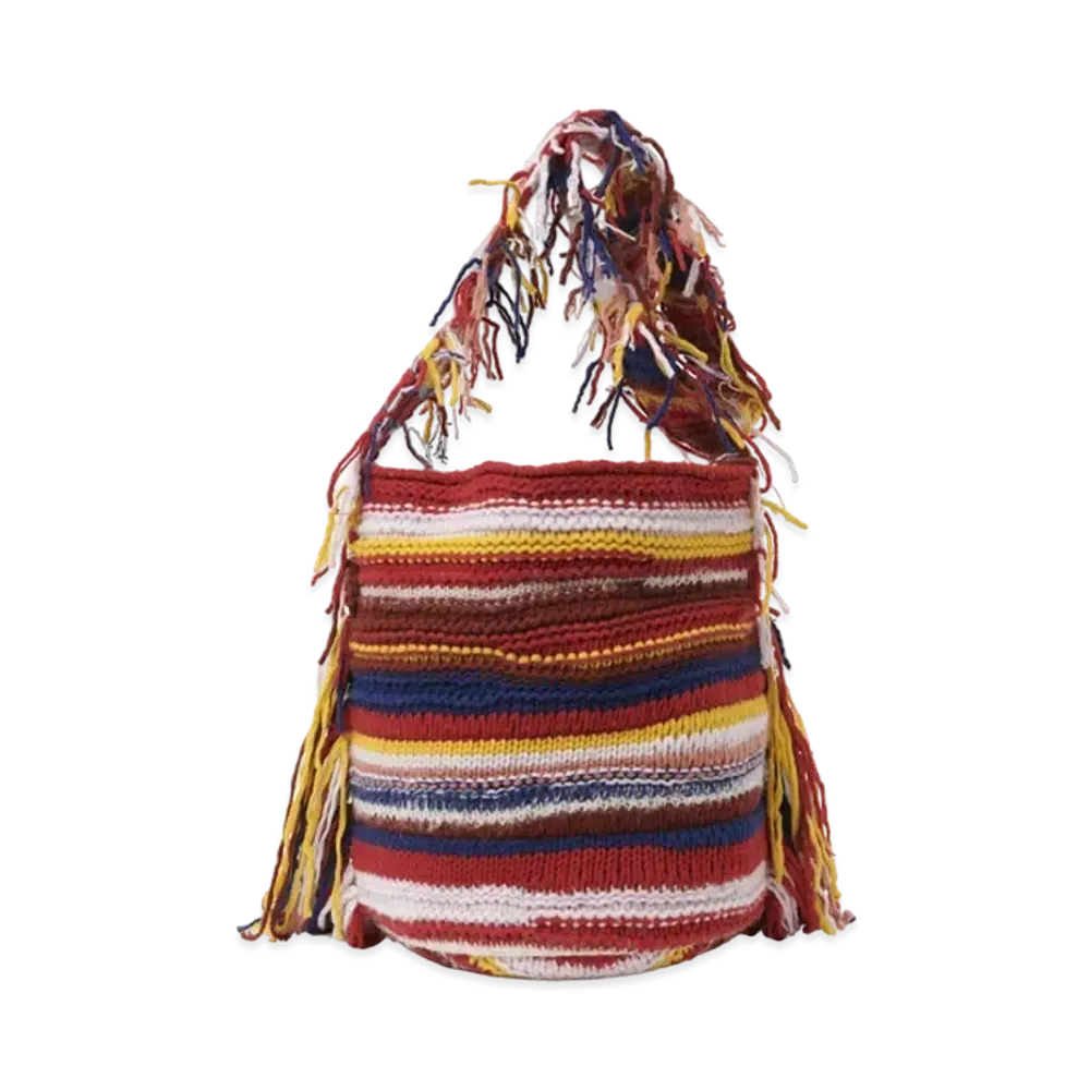 Chloe Jorge Bucket Bag In Recycled Cashmere Knit "Multicolour"