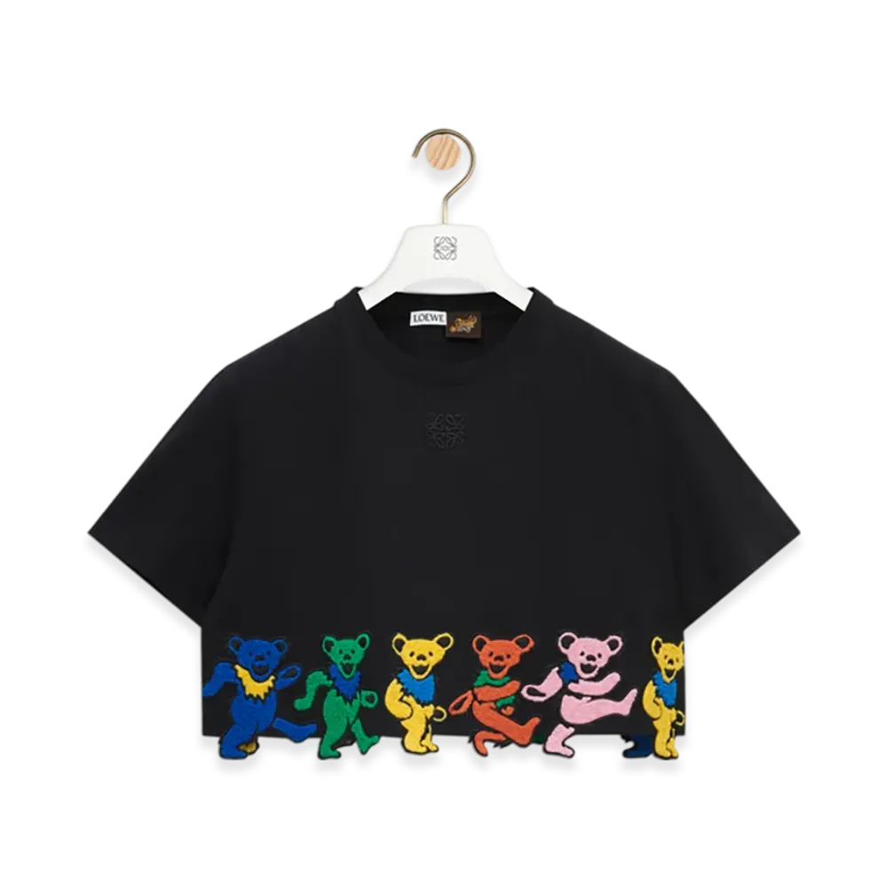 LOEWE Cropped Tee "Black/Multicolor"