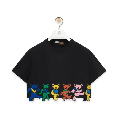 LOEWE Cropped Tee "Black/Multicolor"