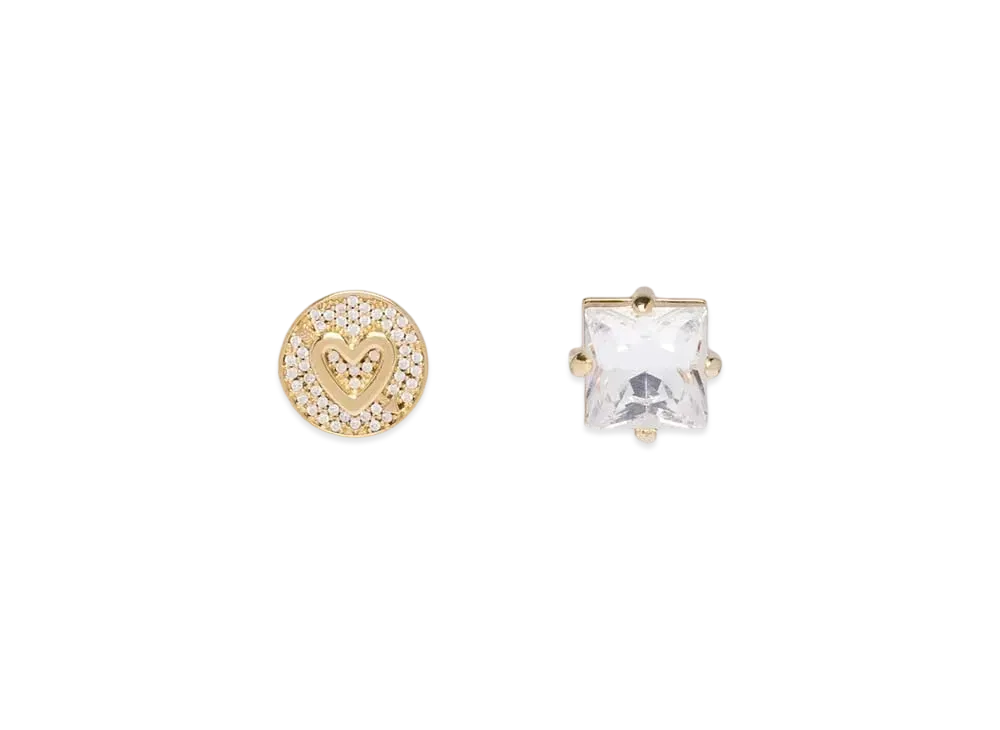 MIU MIU Miu Pave Crystal Pierce "Gold/Crystal"