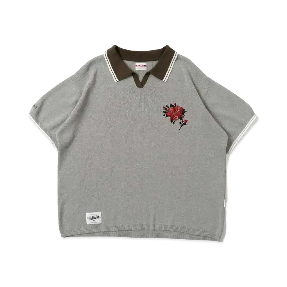 BADWAY Lose sukippa knit poro "Heather Gray"